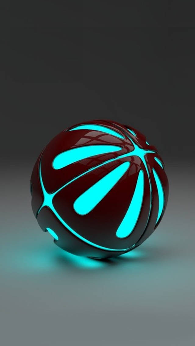 3d Glowing Blue Sphere