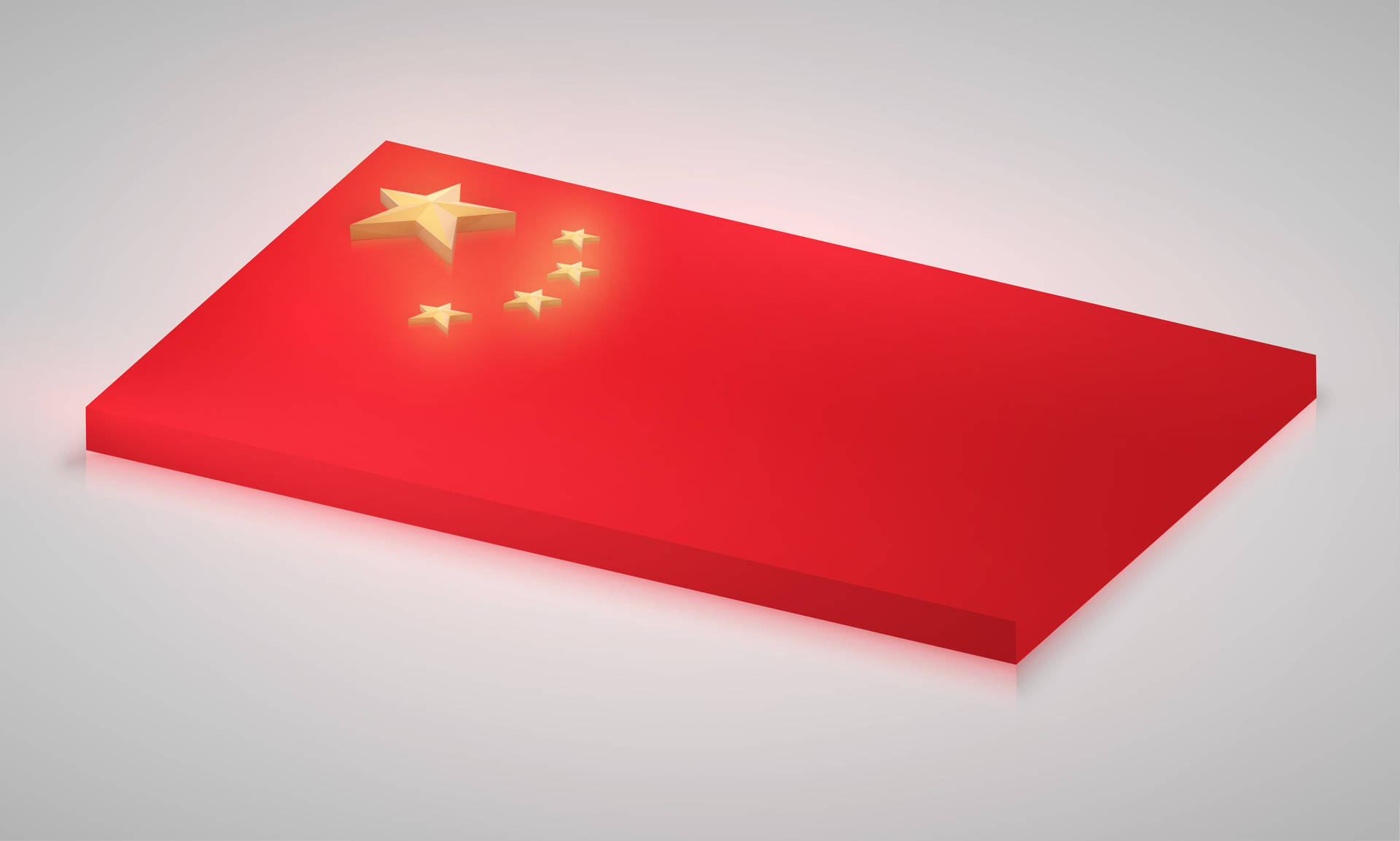3d Glowing China Flag