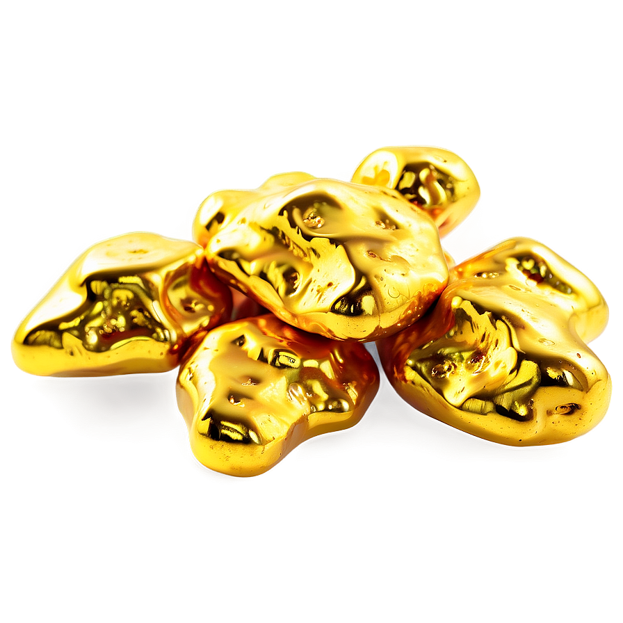 3d Gold Nugget Png 06132024 PNG