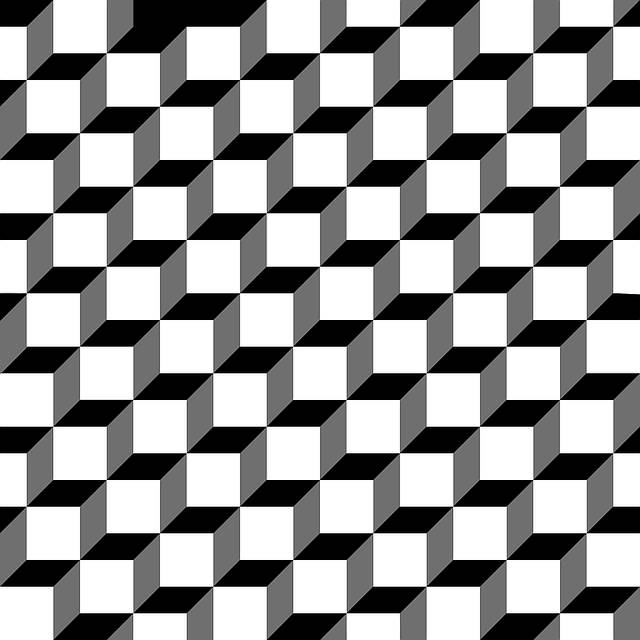 3D Gray Black And White Squares Wallpaper