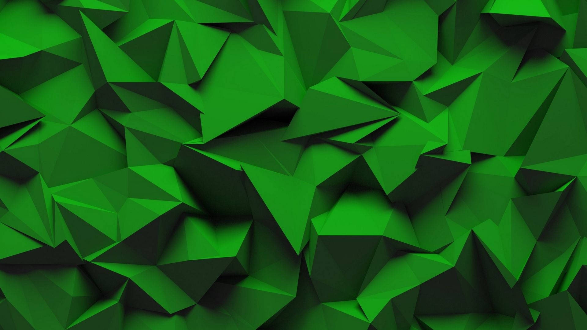 Formasgeométricas Verdes Em 3d. Papel de Parede