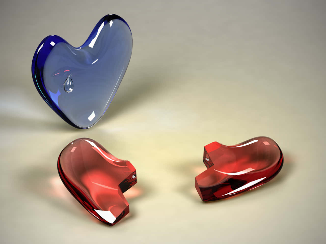 Ilustraciónde Corazón En 3d Fondo de pantalla