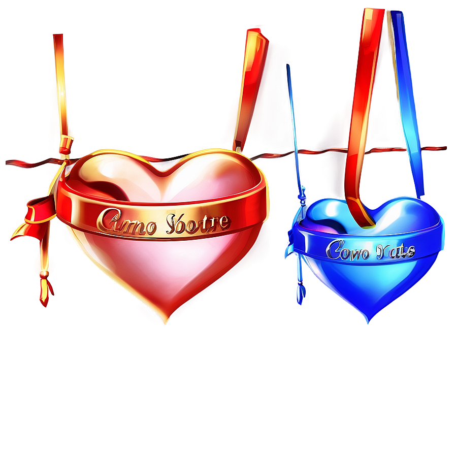 3d Heart Banner Png 05252024 PNG