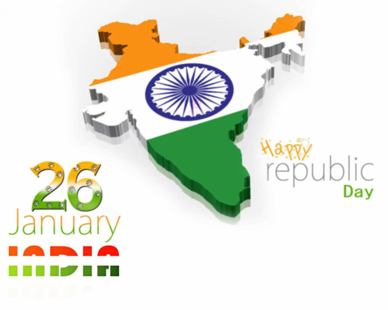 3d India Map Republic Day