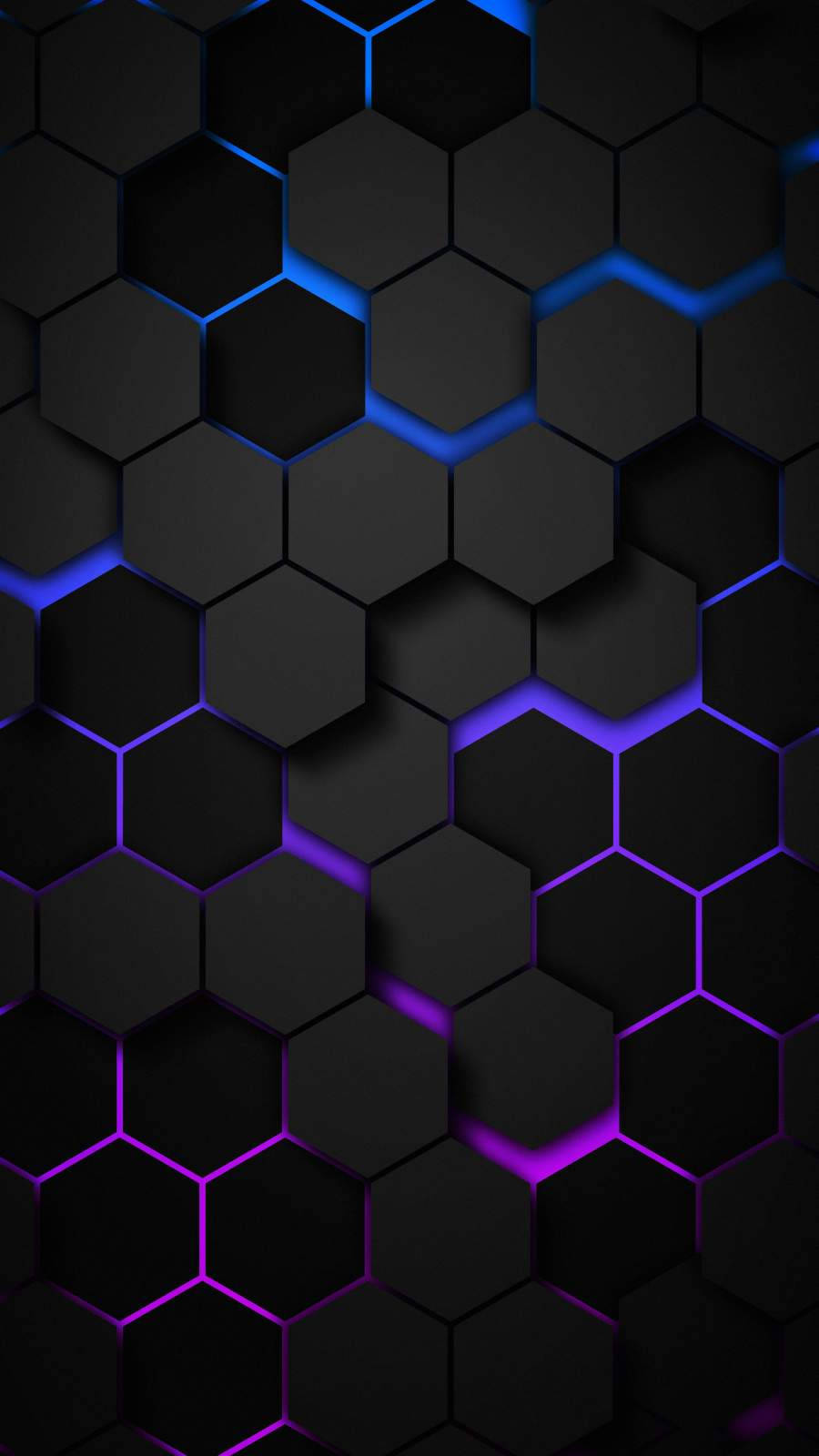 3d Iphone Black Hexagons