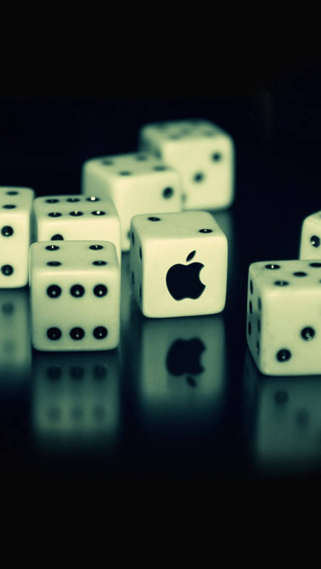 3d Iphone Dice With Apple Logo