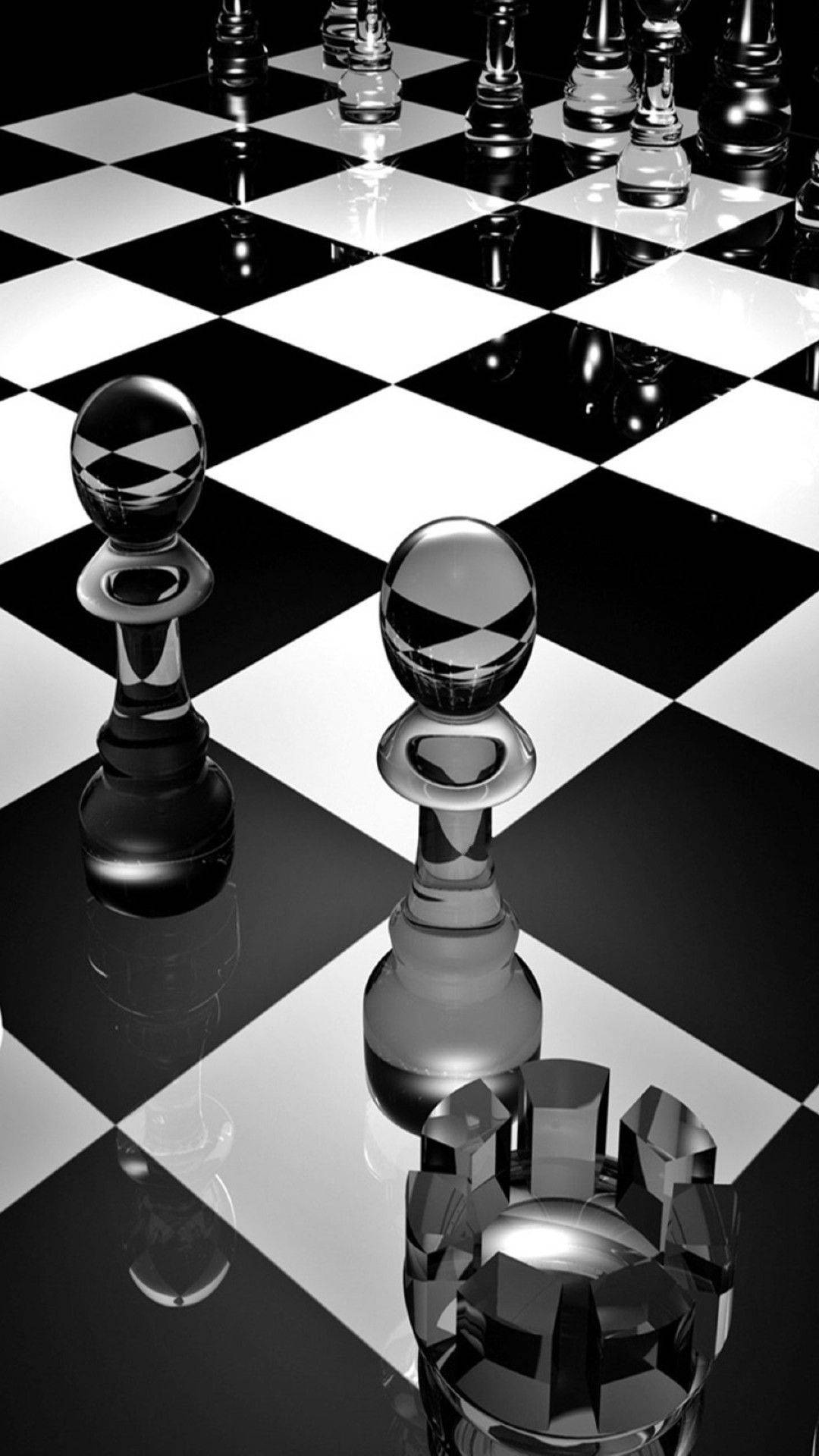 Download 3d Iphone Glass Chess Pieces Wallpaper 
