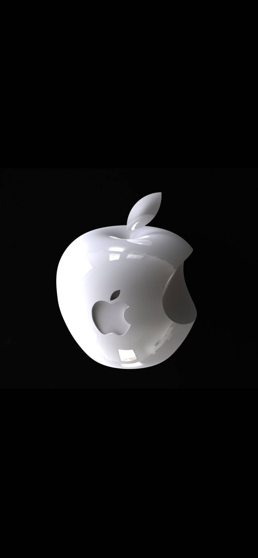 3d Iphone Hvid Apple Logo Wallpaper