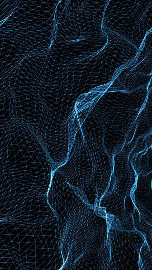 3d Iphone Network Of Blue Lines