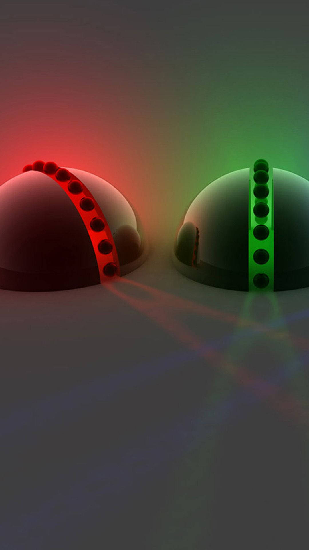 3d Iphone Red And Green Spheres