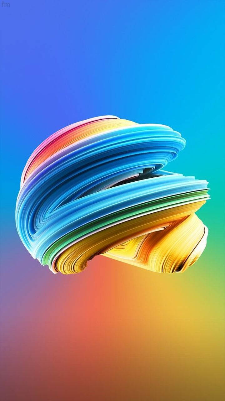 3d Iphone Swirl Af Pastelfarver Wallpaper