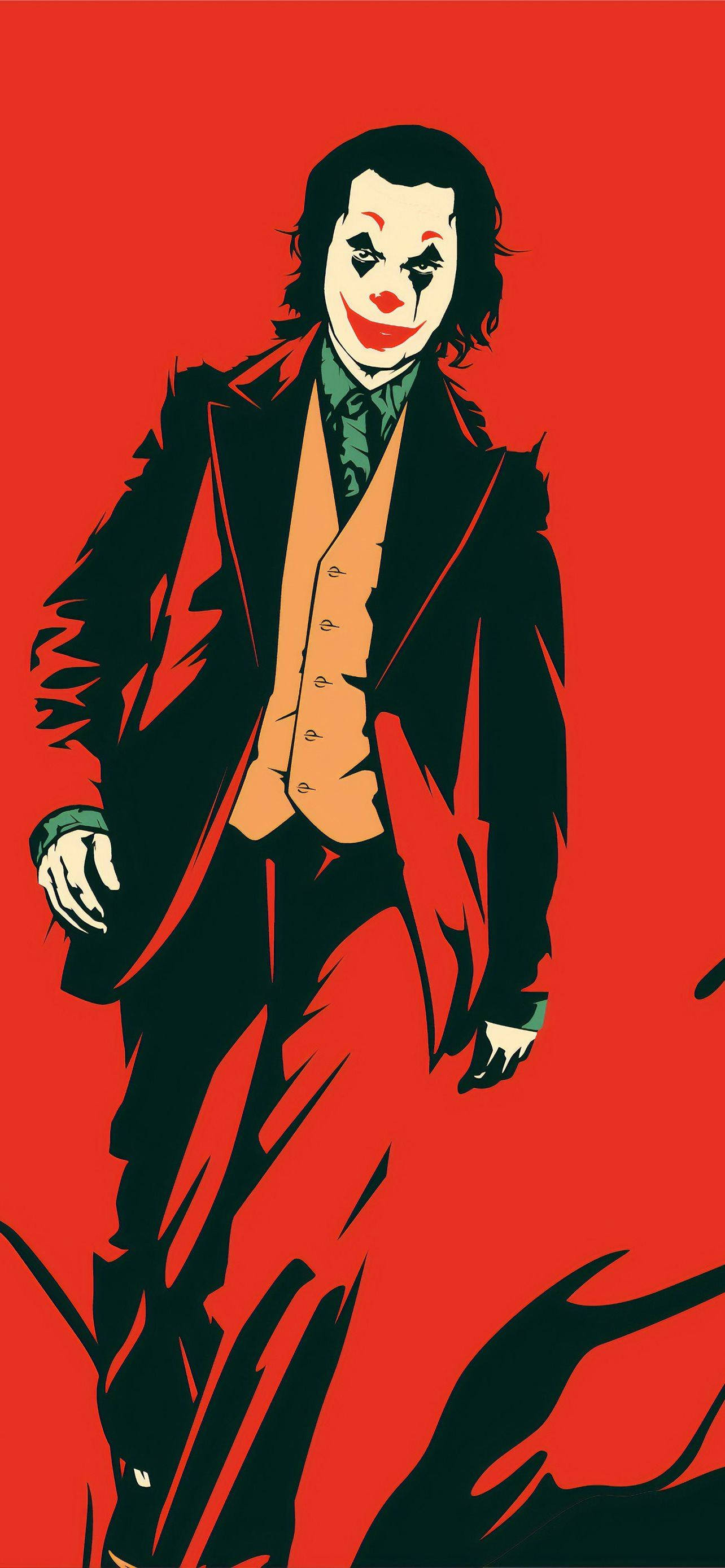 3d Joker Iphone Red Aesthetic Art Background