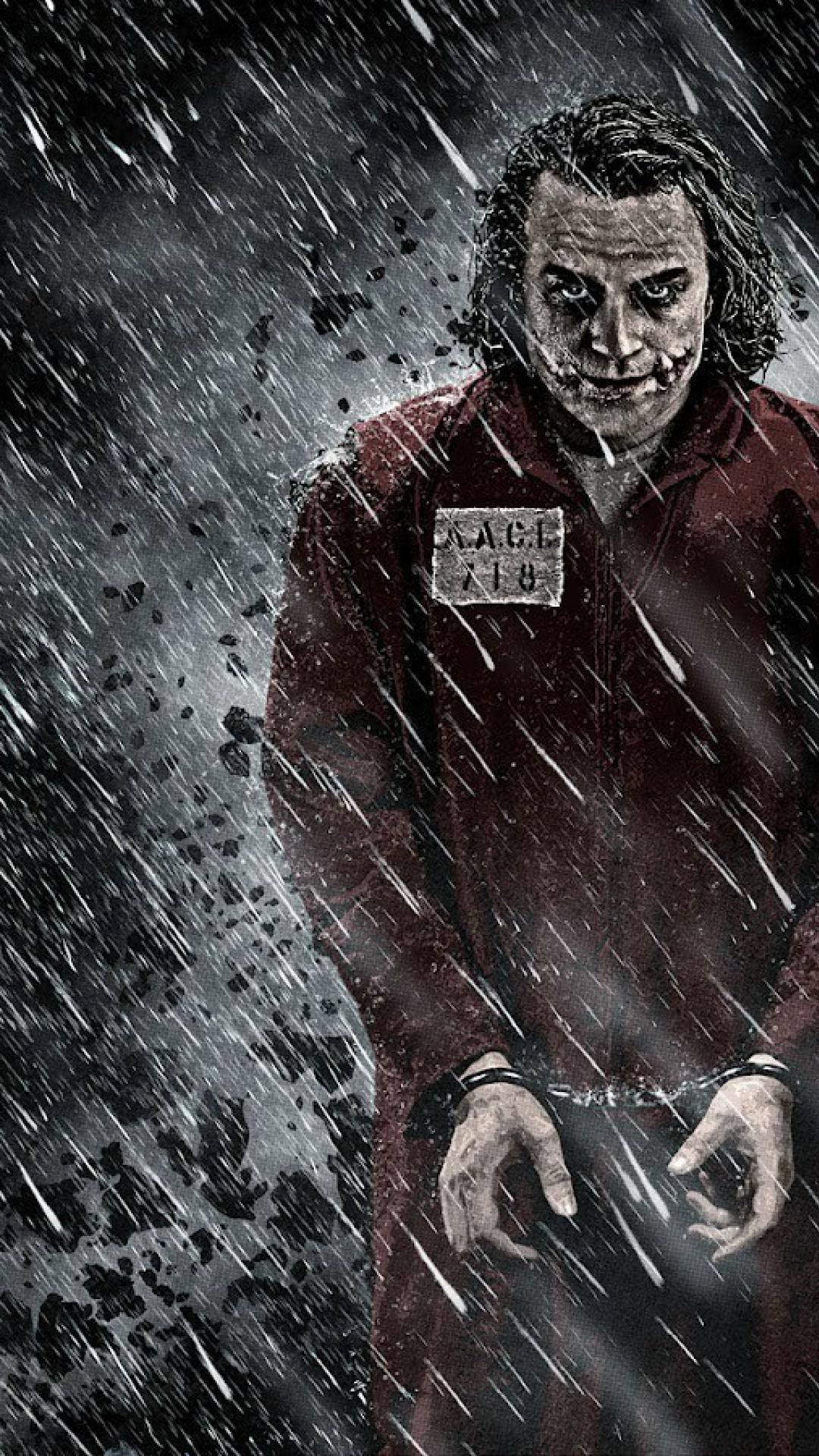 3d Joker Iphone Under Rain Wallpaper