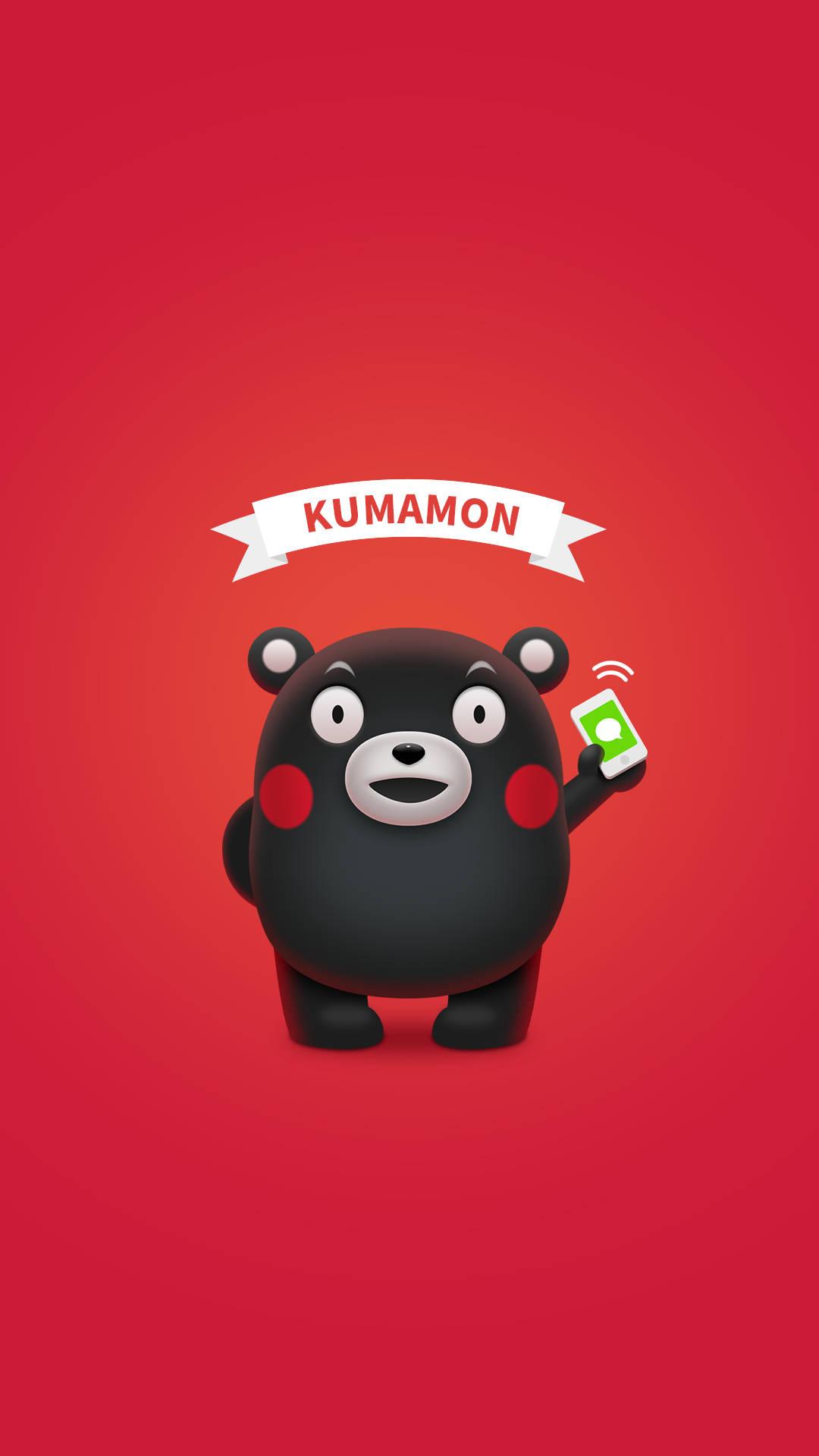 3d Kumamon On Red