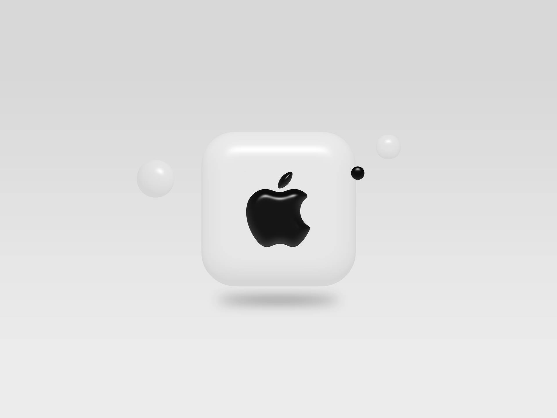 3d-laptop Mit Apple-logo Wallpaper