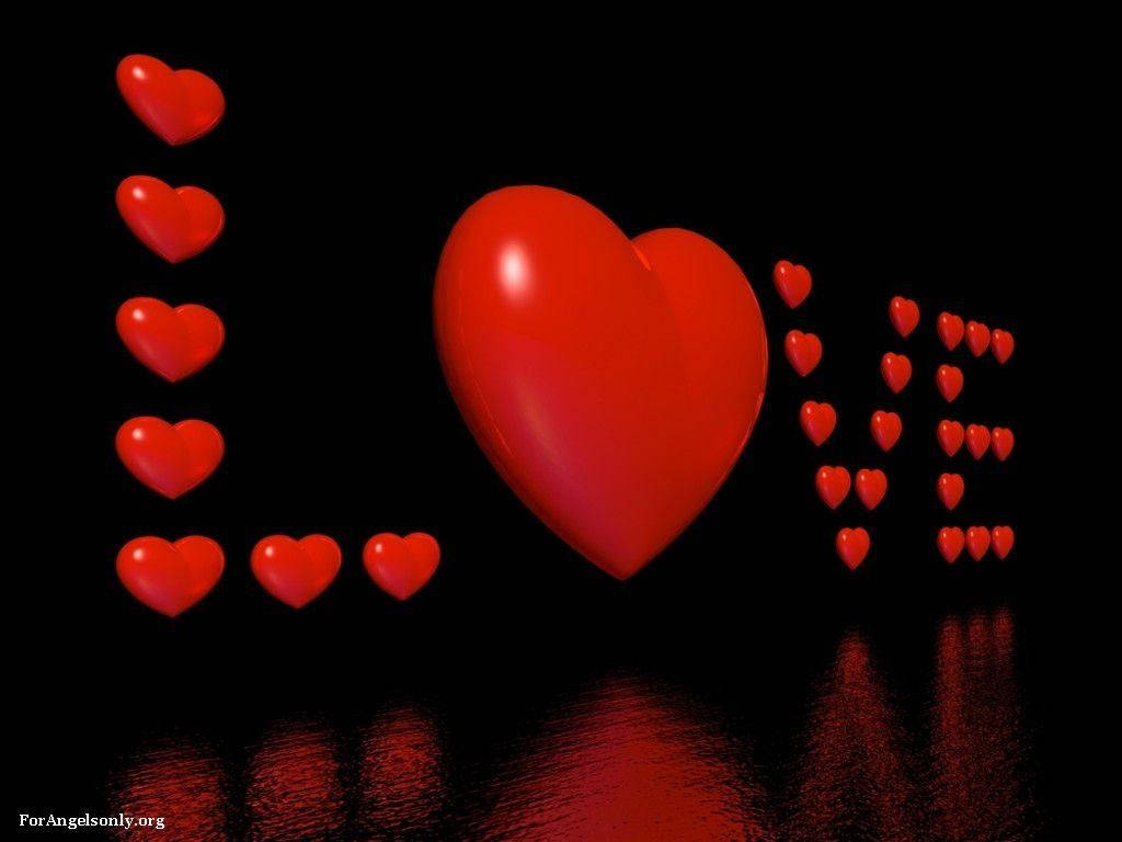 3d Love Heart Design Wallpaper