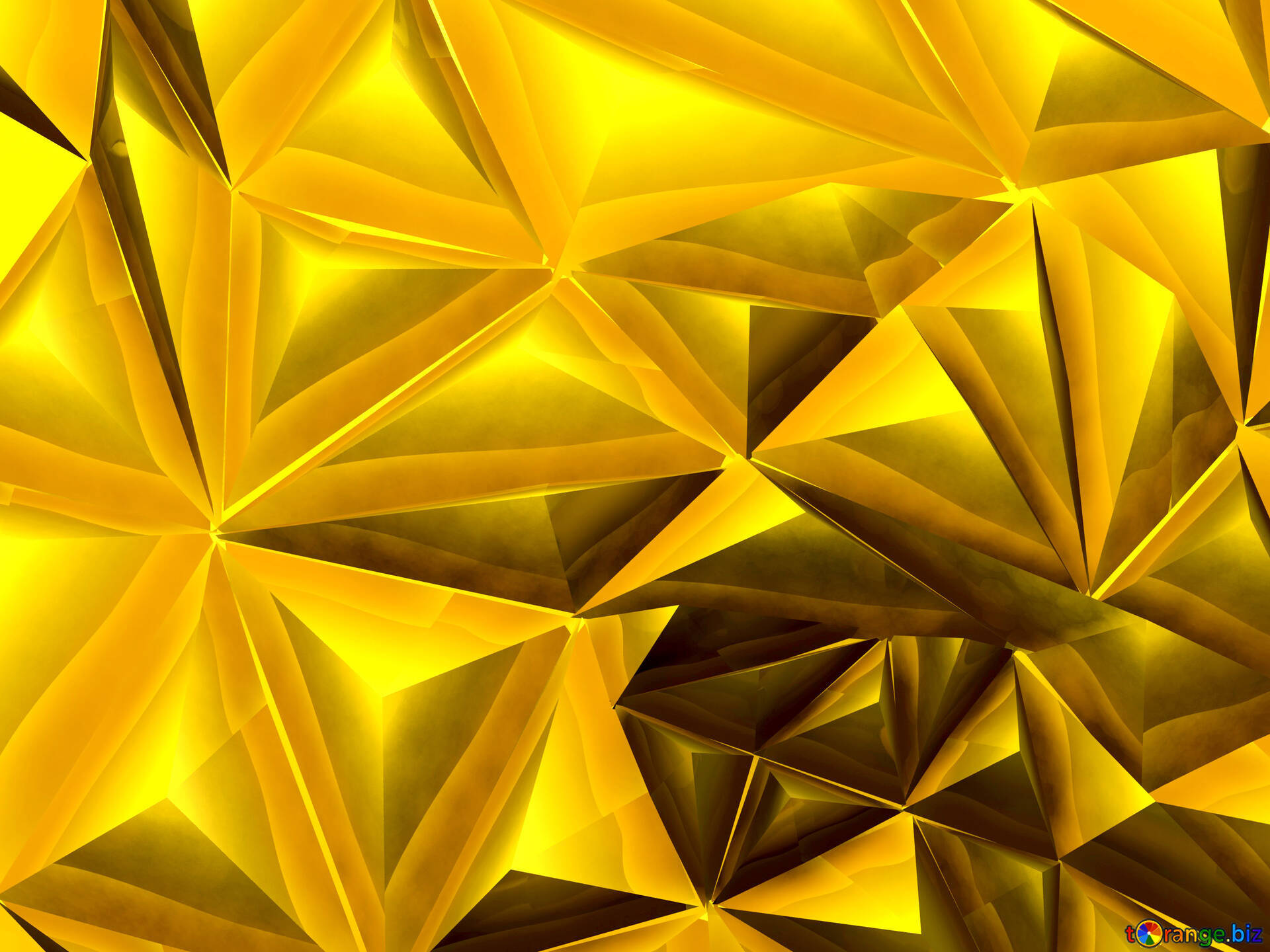 3d Low-poly Gold Background Wallpaper