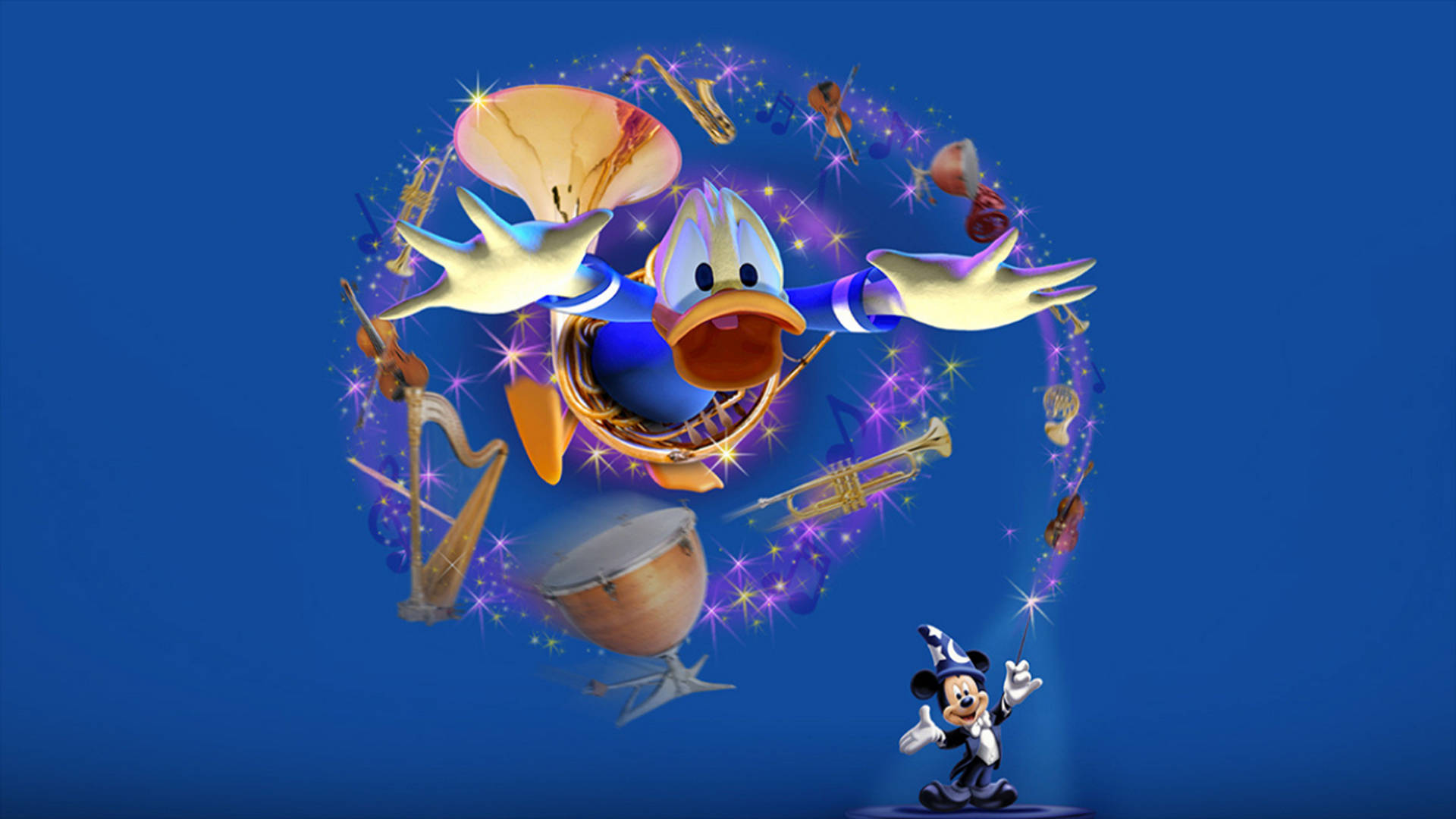 Papelde Parede Com O Donald Duck Mágico Em 3d. Papel de Parede