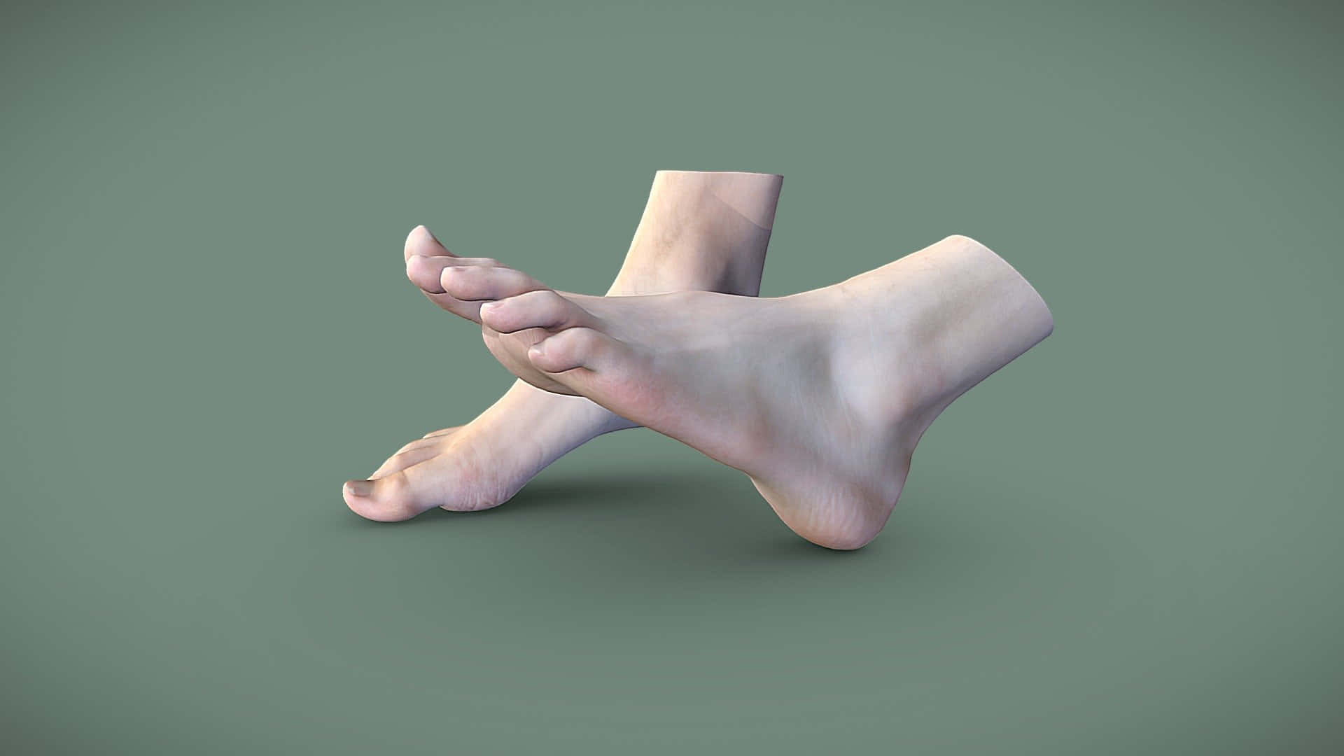 3D Male Feet Wallpaper
