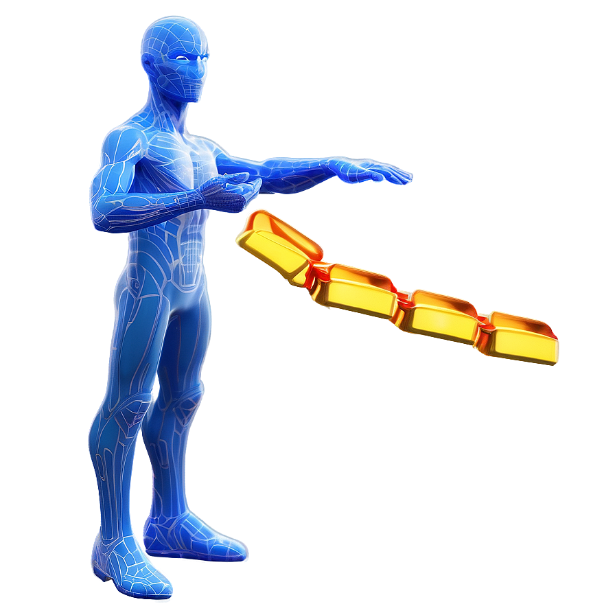 3d Man Action Pose Png Gil PNG