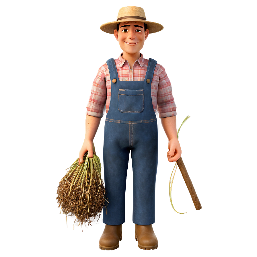 3d Man Farmer Png 16 PNG