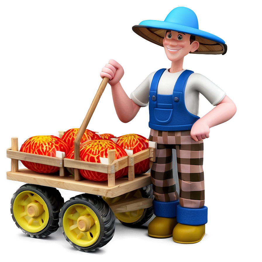 3d Man Farmer Png Kdx8 PNG