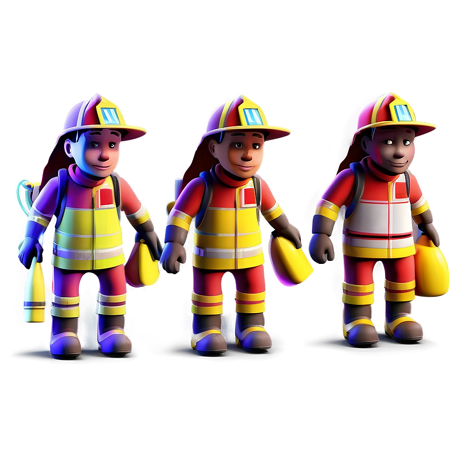 3d Man Firefighter Png Eob PNG