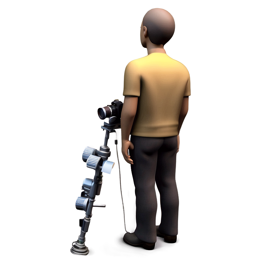 3d Man With Camera Png 06272024 PNG