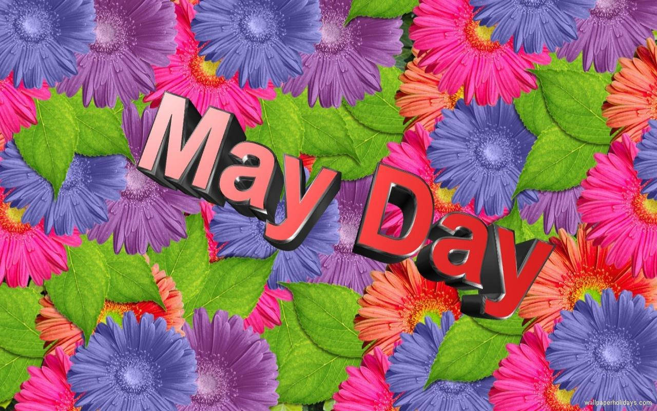 3d May Day Colorful Flowers Artwork