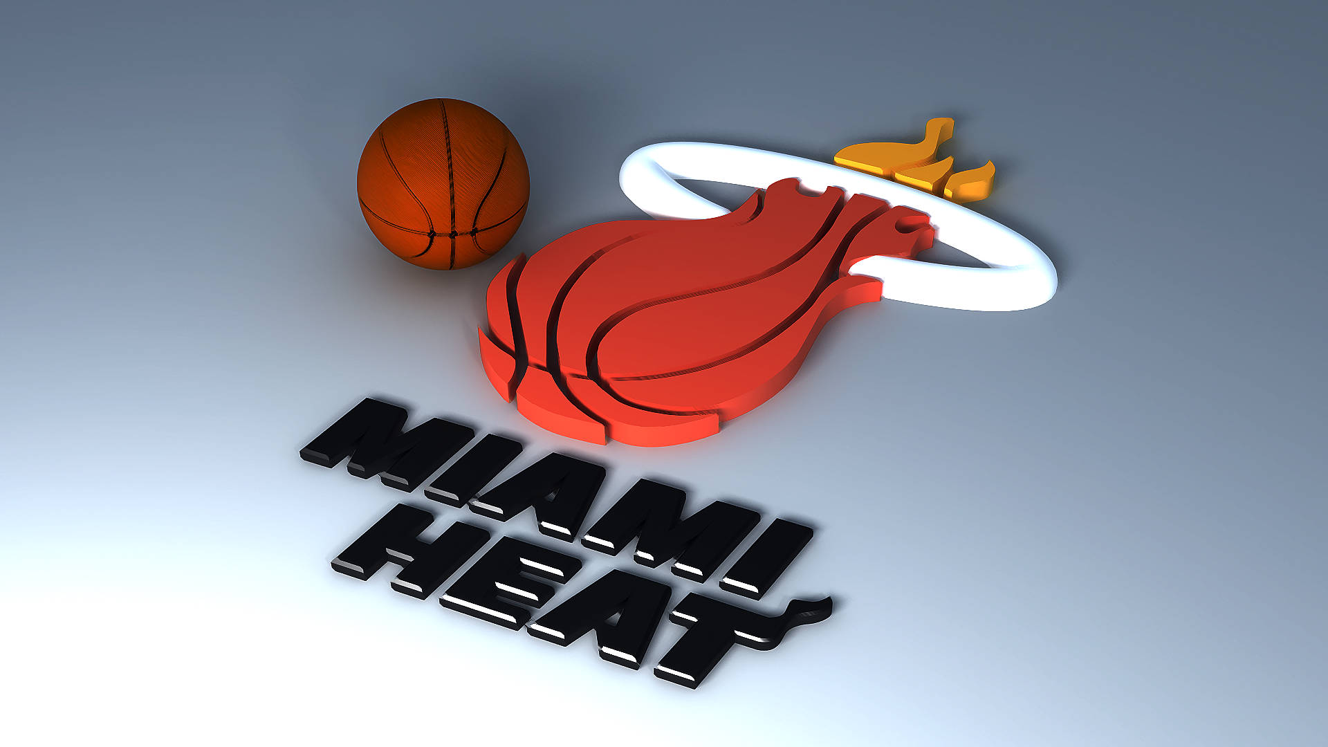 3D Miami Heat Logo Wallpaper