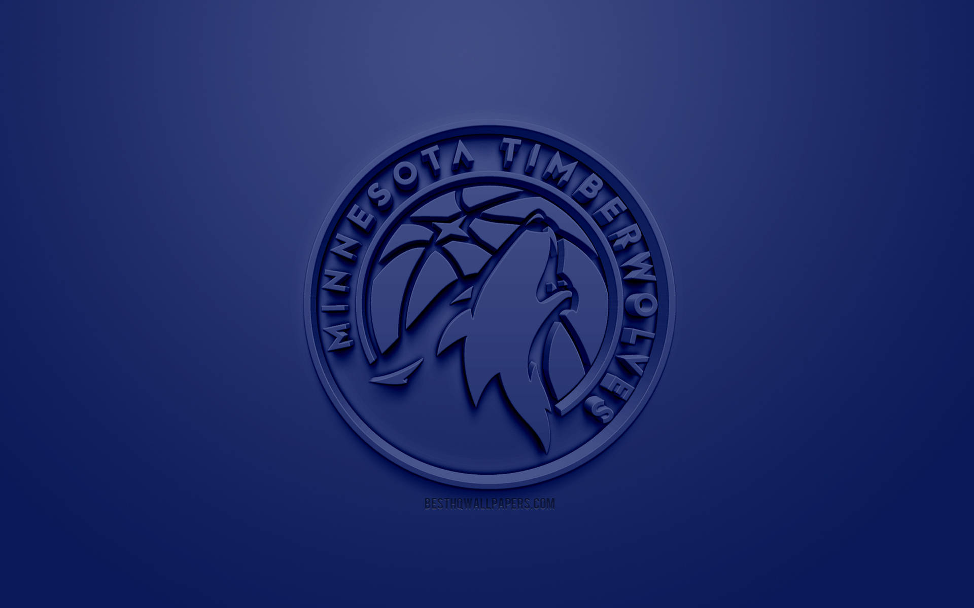 3d Minnesota Timberwolves Logo In Blue