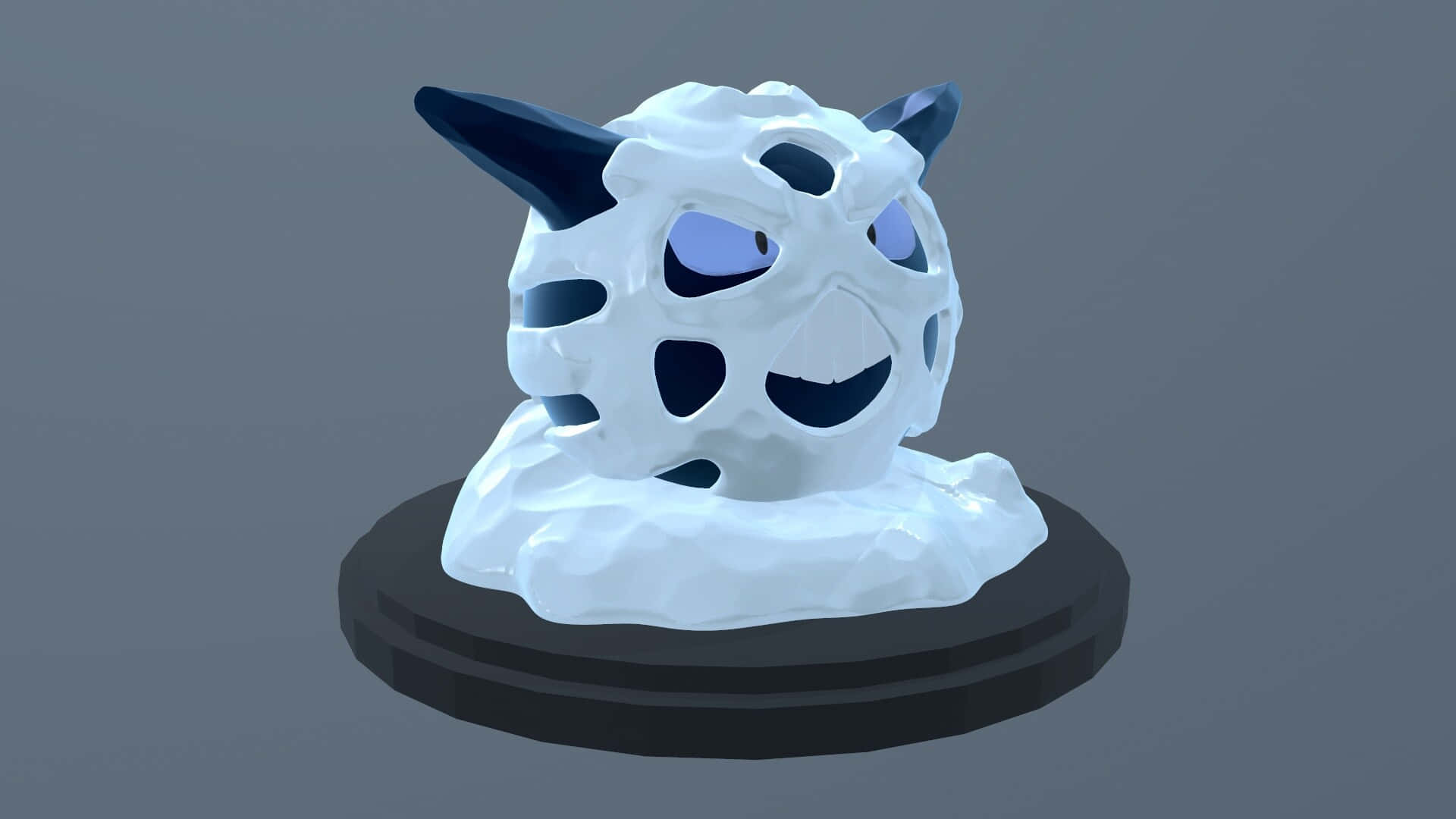 3D Model Of Glalie With Gray Backdrop Wallpaper