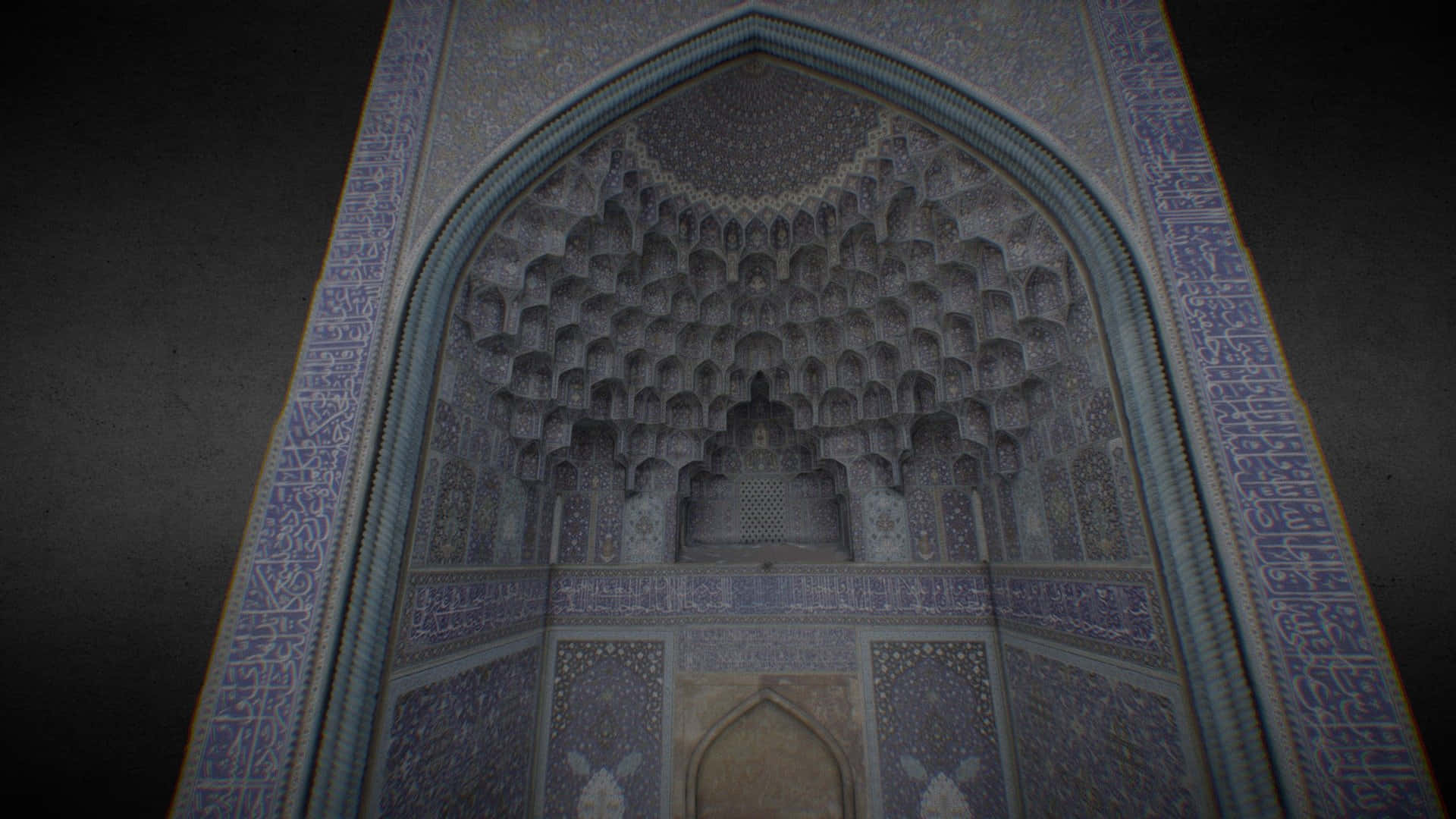 3d Model Of Shah Mosque Wallpaper