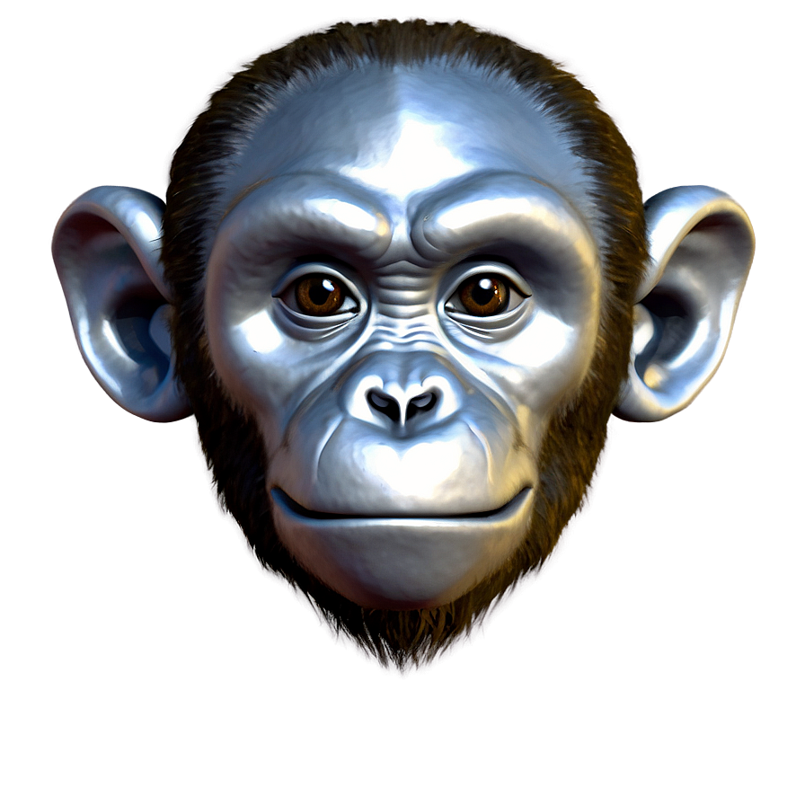 3d Monkey Face Model Png 80 PNG