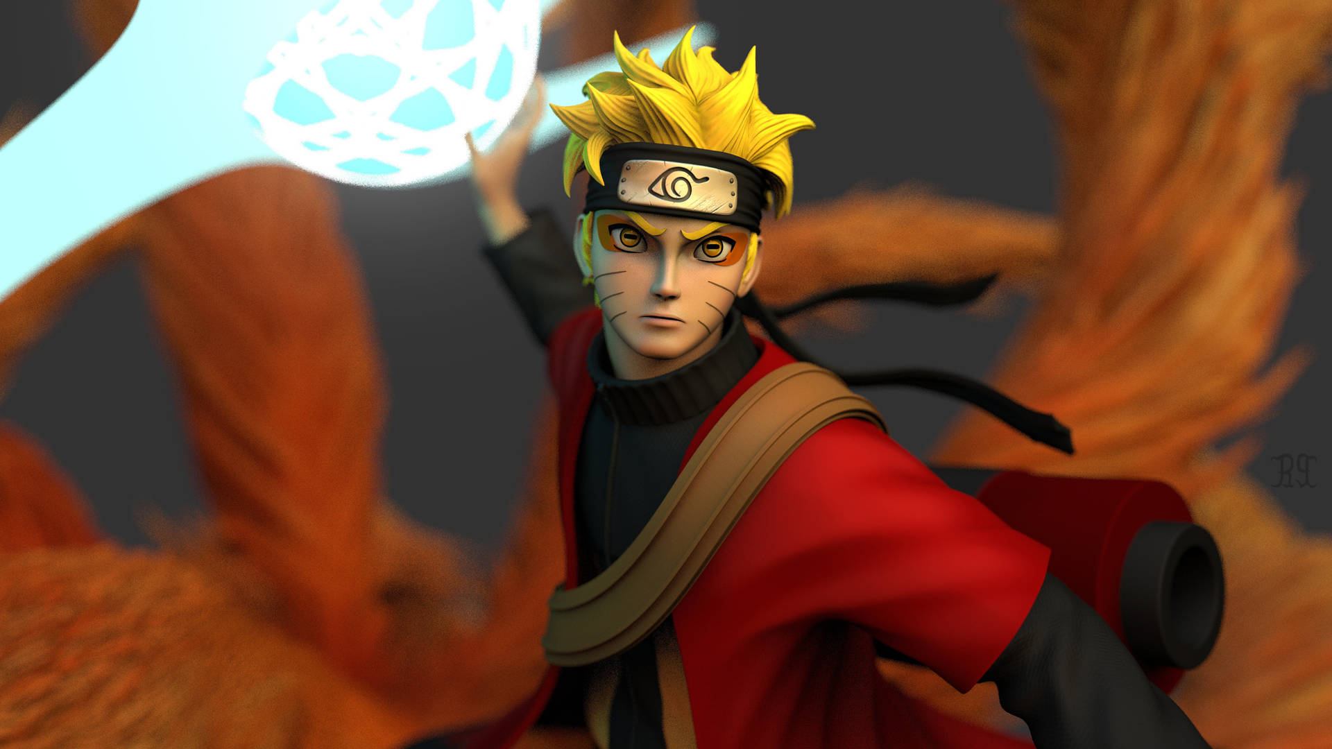 3D Naruto 4K Sage Mode Wallpaper