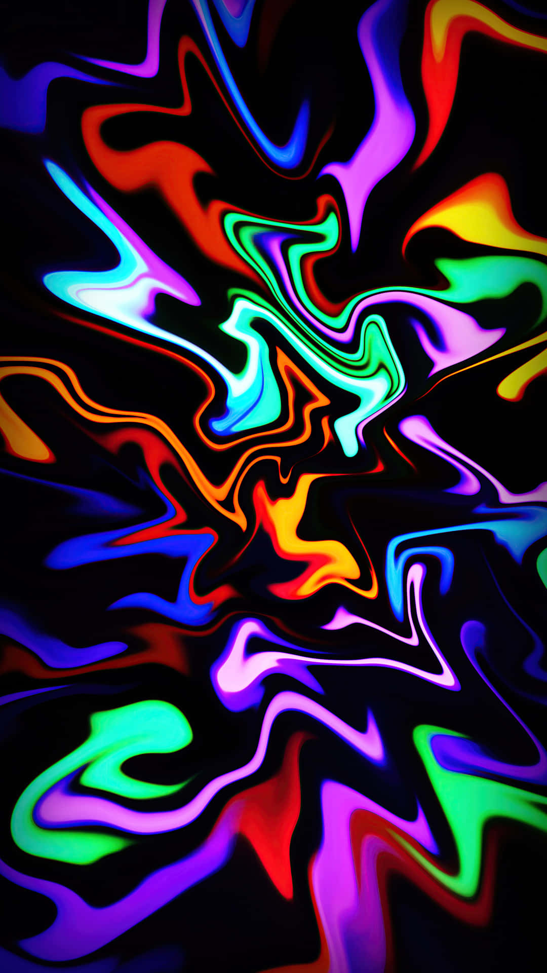 3d Neon Paint Splash Art Wallpaper