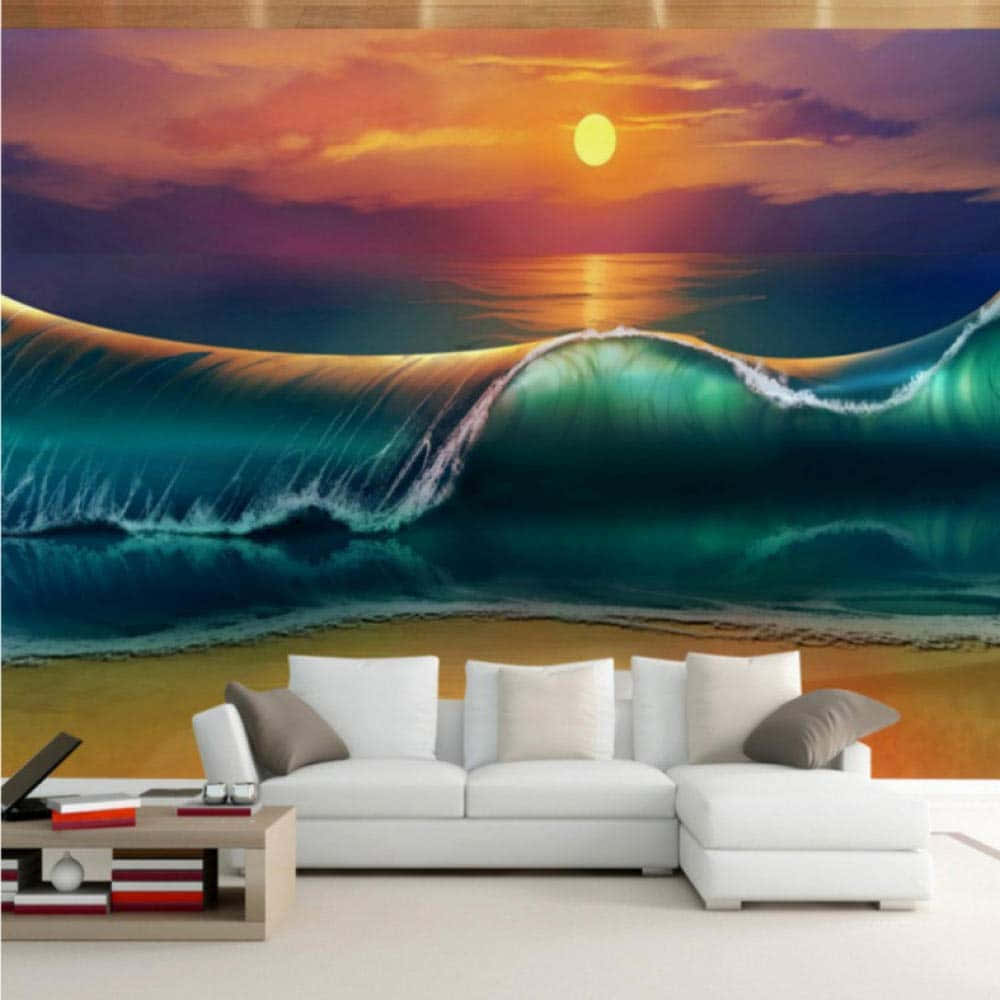 Captivating 3D Ocean Scene Wallpaper