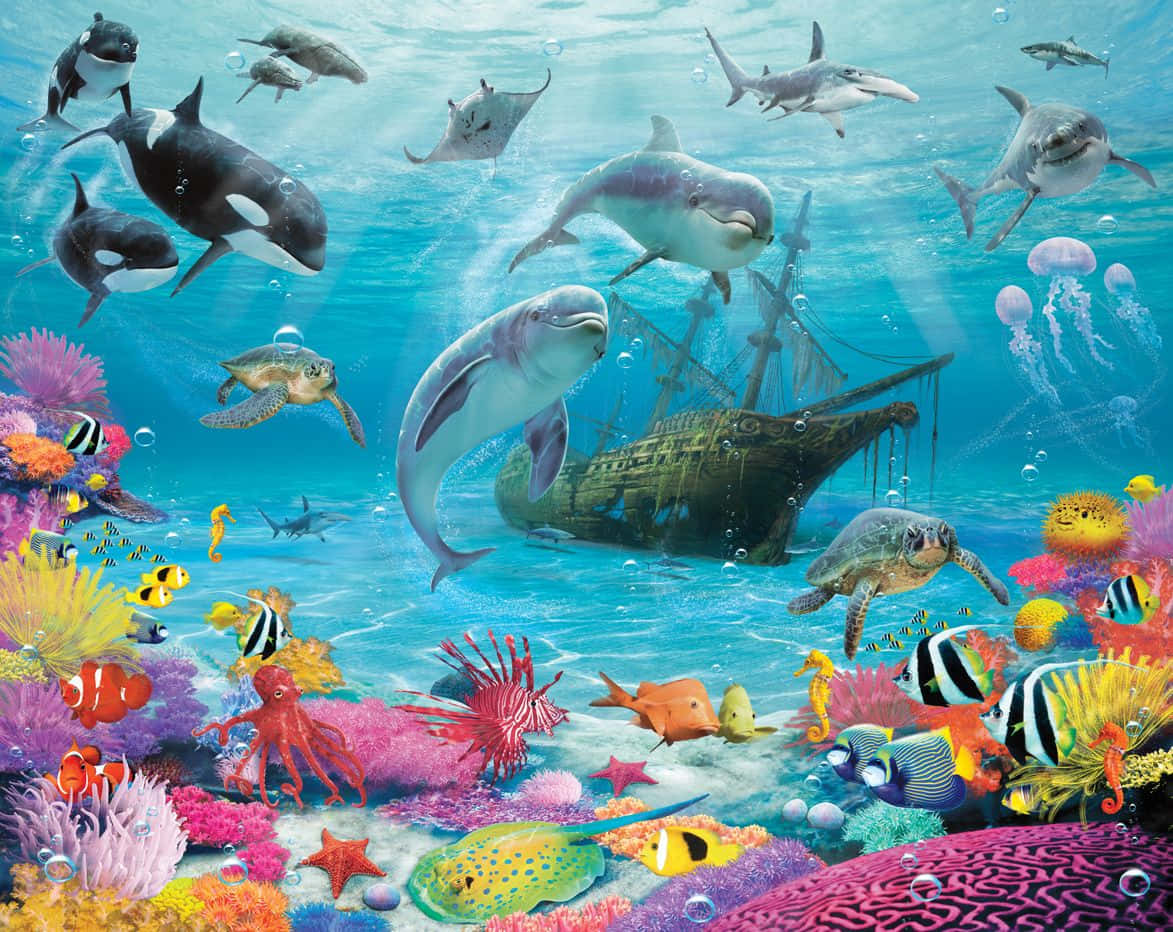 3d Ocean 1173 X 932 Wallpaper Wallpaper