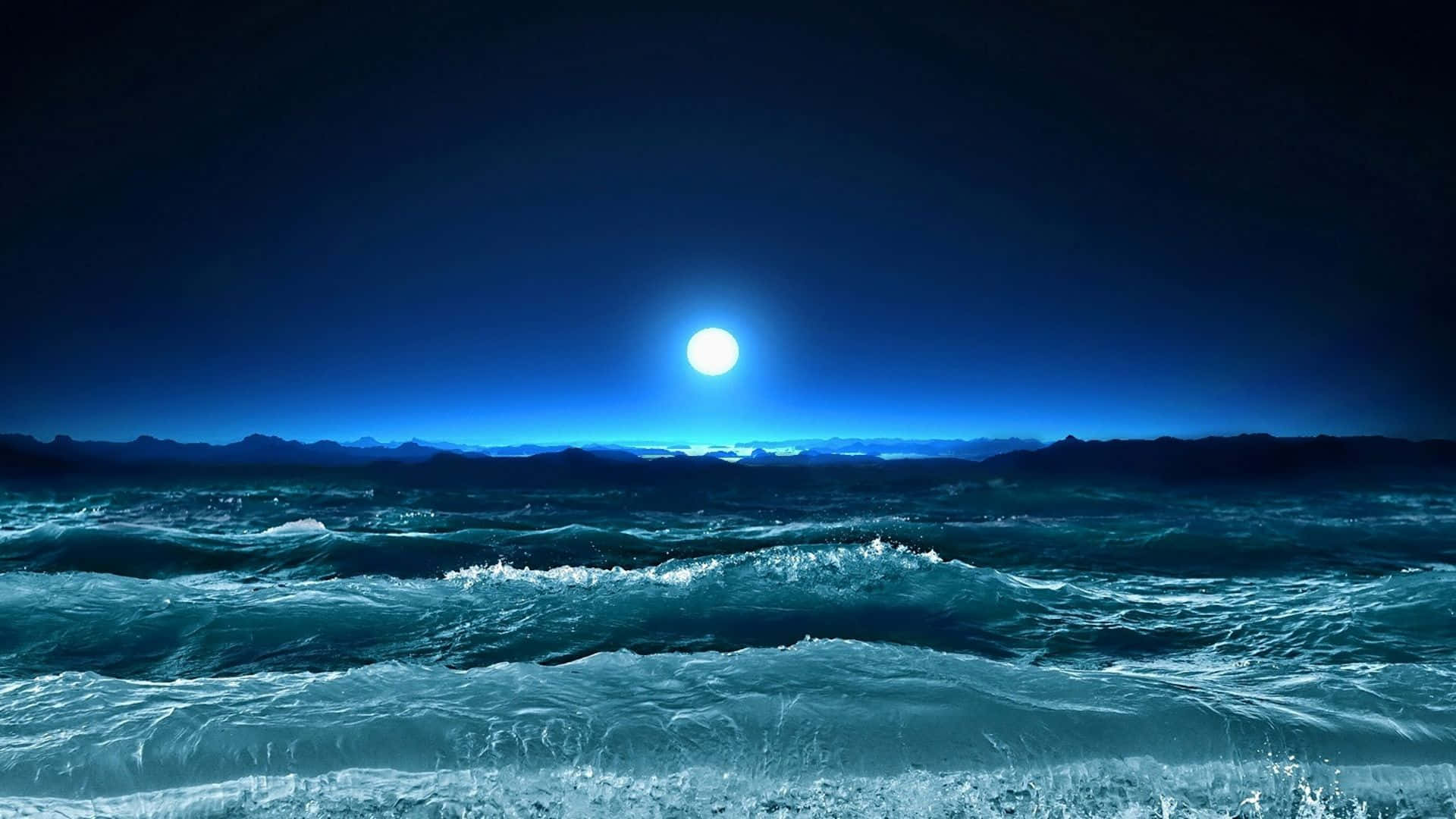 Impresionantepaisaje Oceánico En 3d. Fondo de pantalla