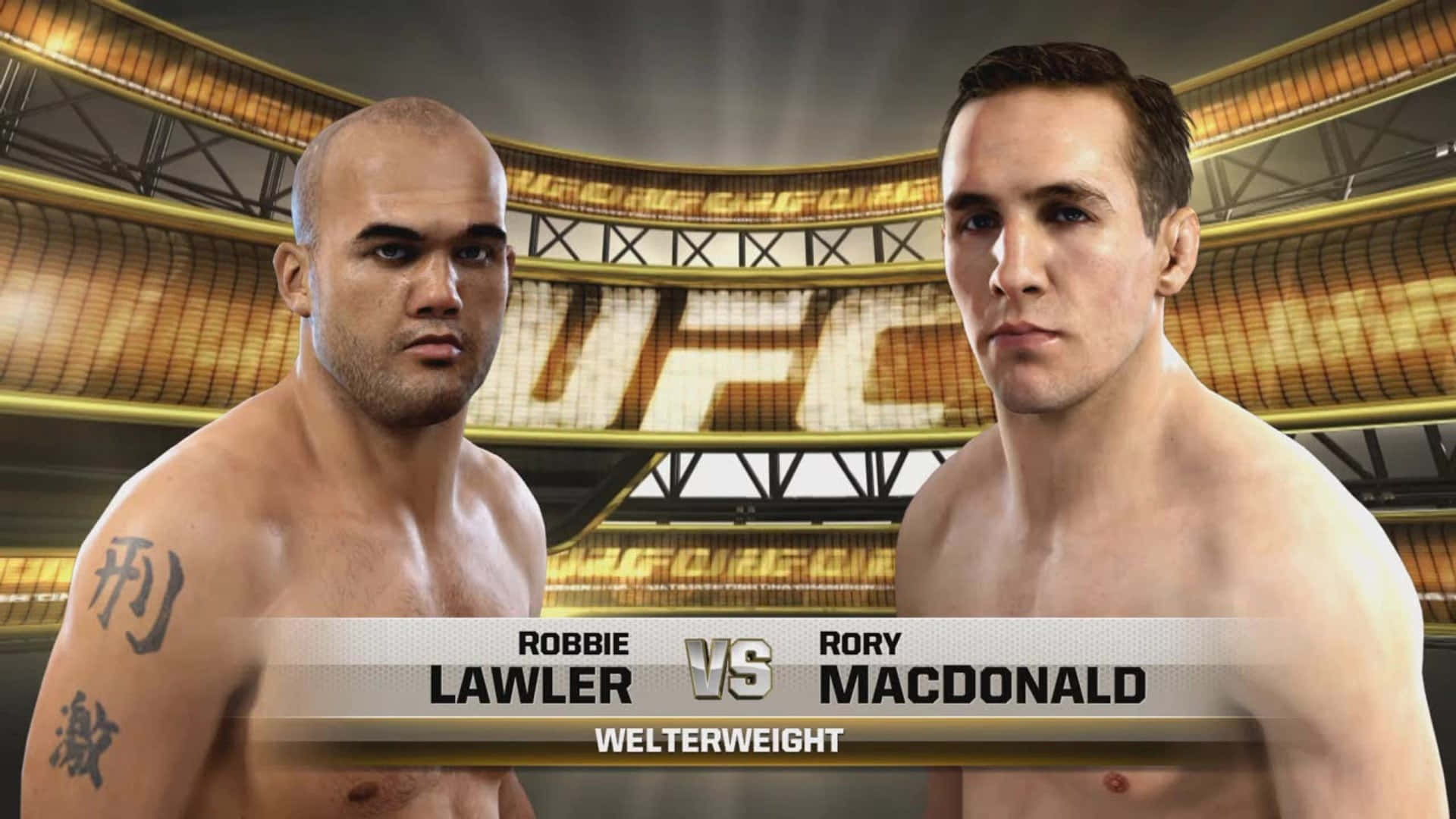 3d Of Robbie Lawler And Rory Macdonald Background