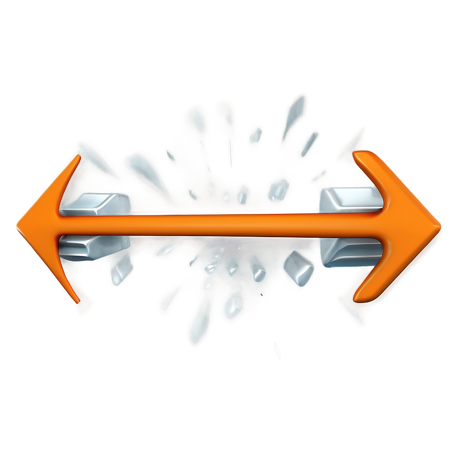 3d Orange Arrow Png 06262024 PNG