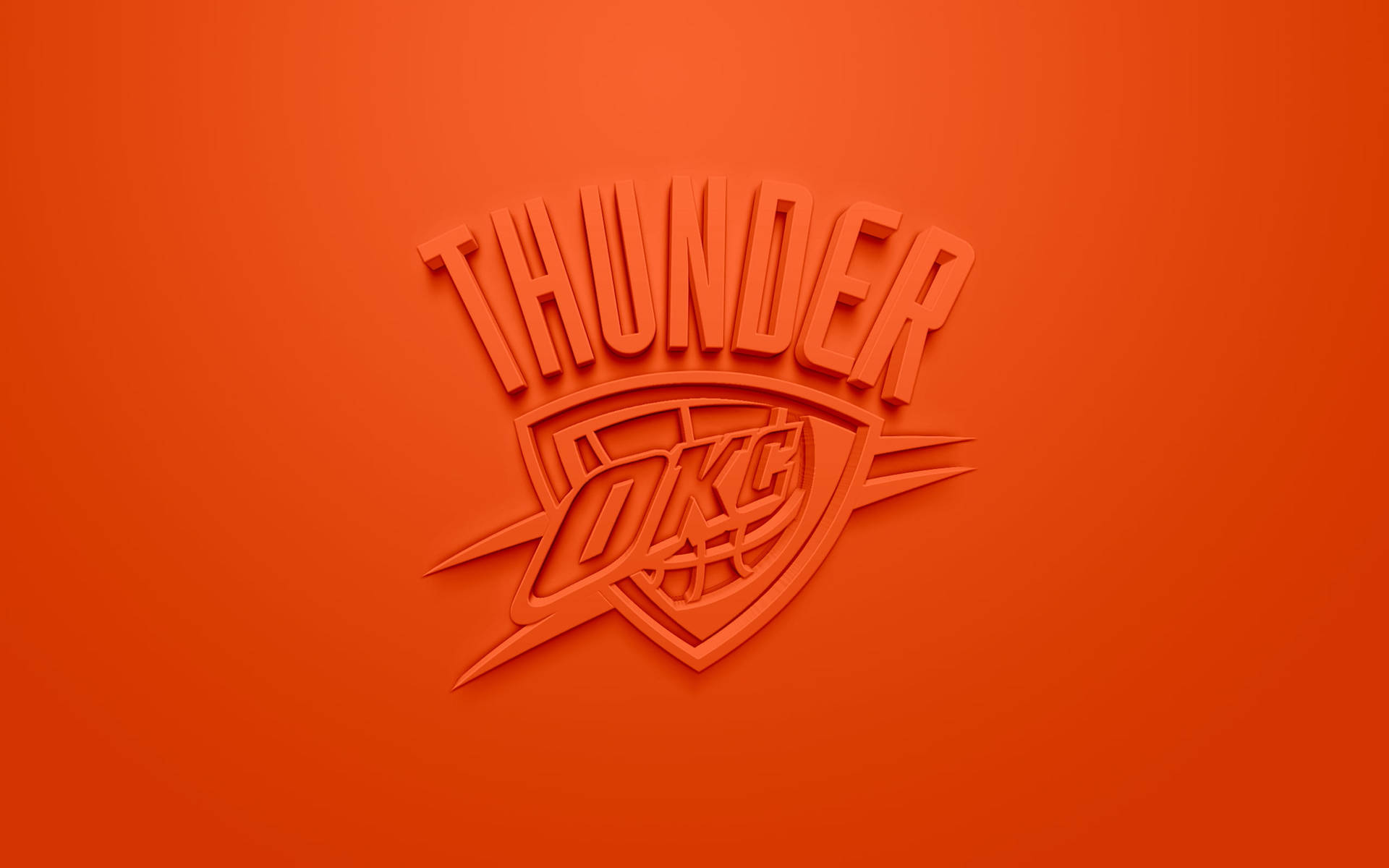 3D Orange Oklahoma City Thunder Wallpaper