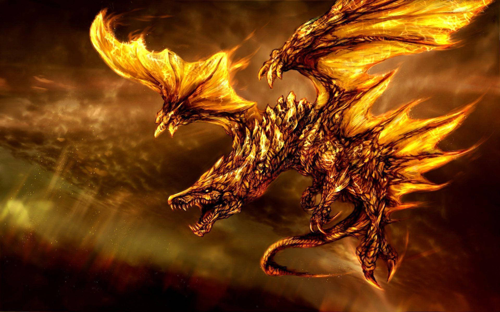 3d Phoenix Dragon Fusion Wallpaper