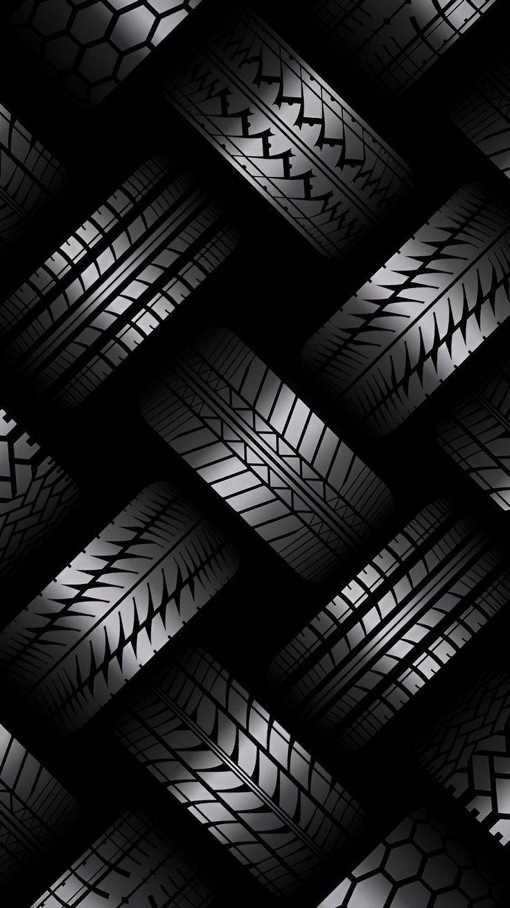 3d Phone Black Tires Patterns Picture