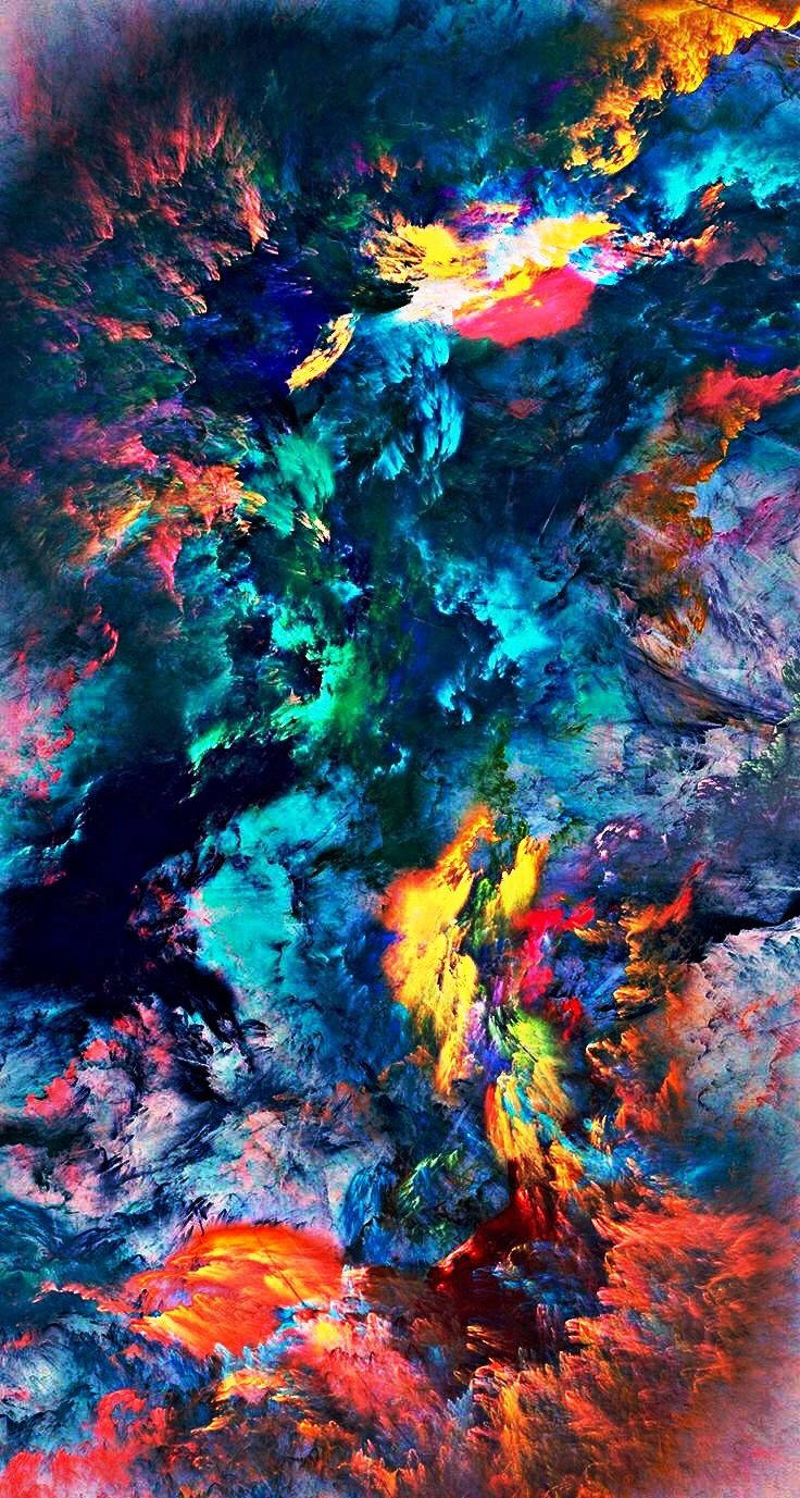 3d Phone Burst Colors Abstract Art Wallpaper