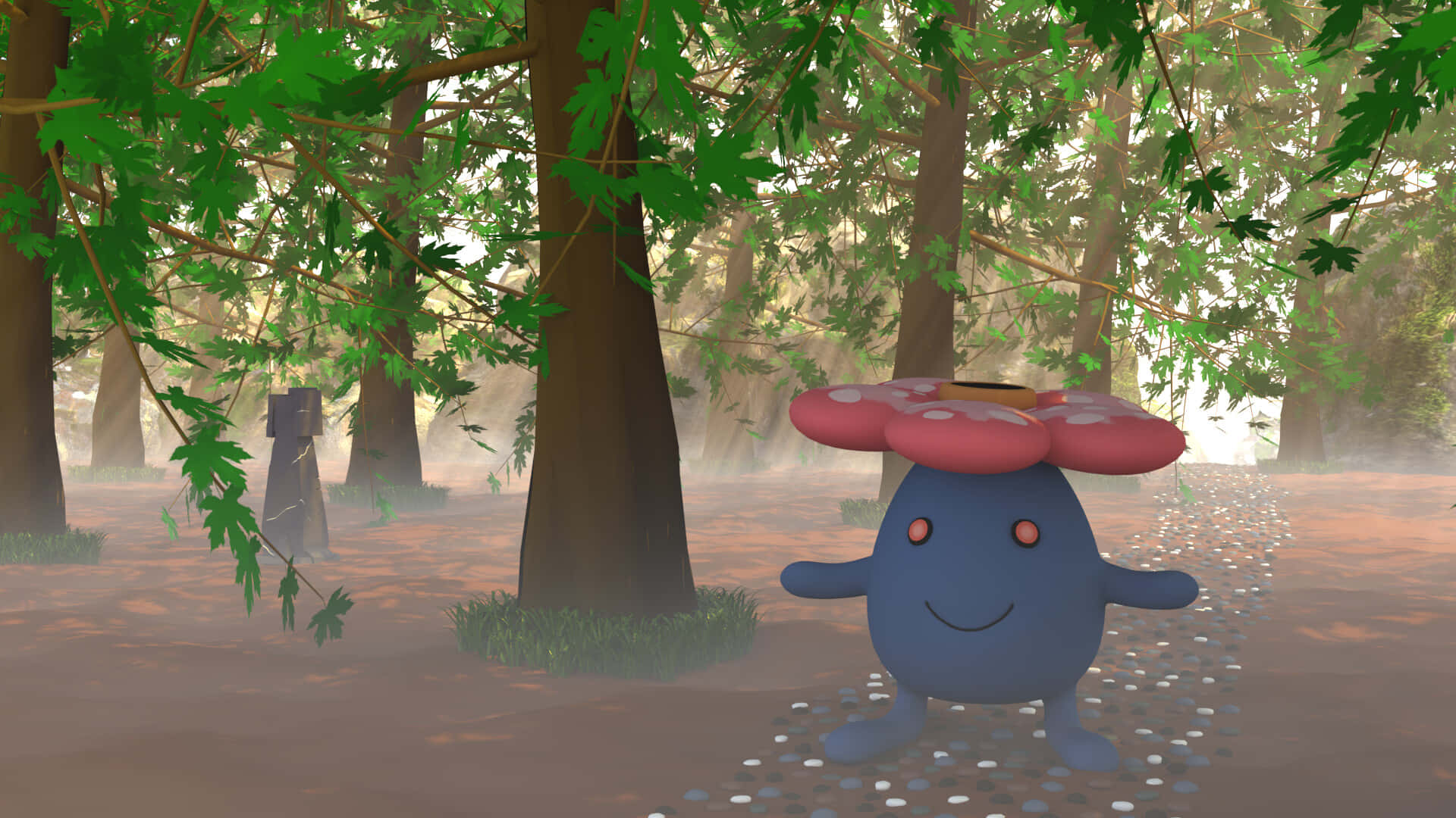 3d Photo Of Vileplume In The Forest Wallpaper