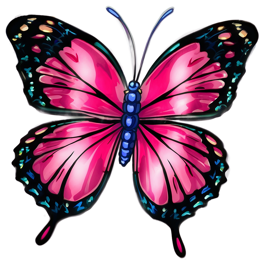 Download 3d Pink Butterfly Png 05232024 | Wallpapers.com