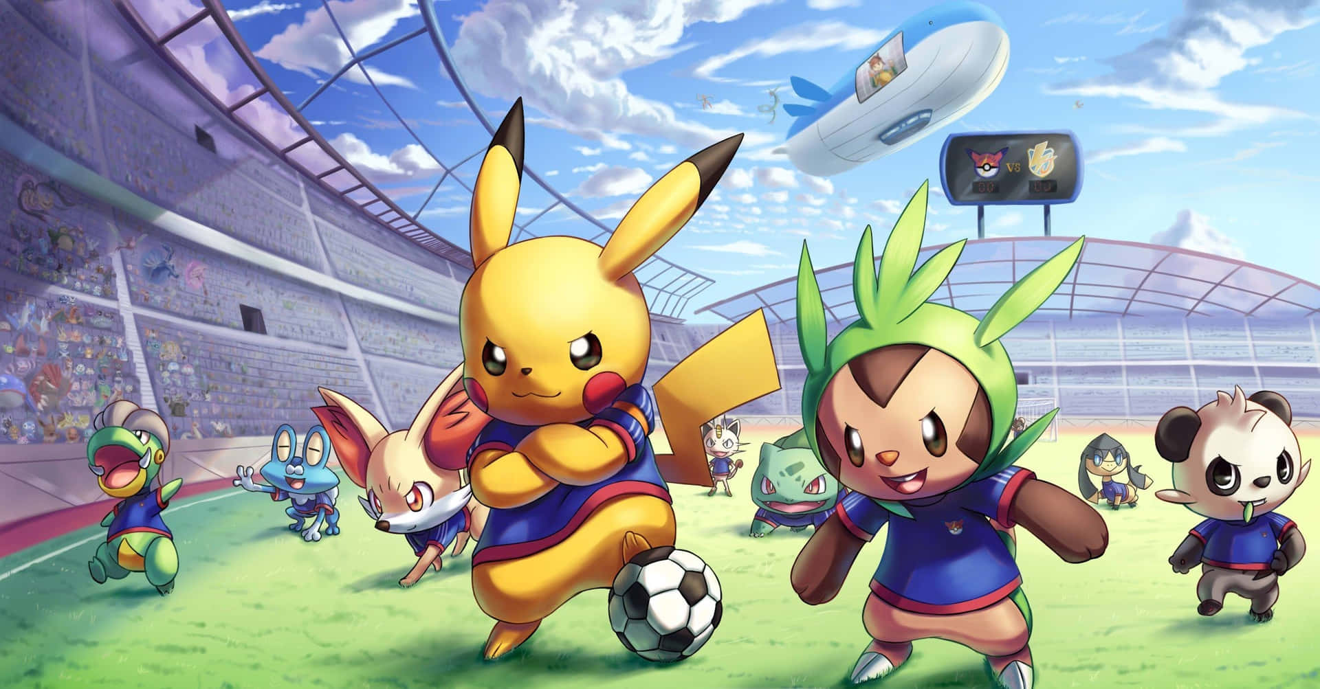 Pokemonfußball - Psp Hintergrundbild Wallpaper