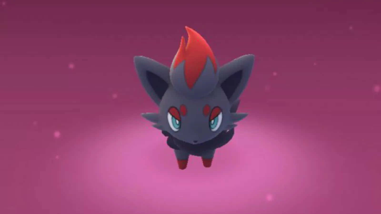 Et Pokémon-karakter med en rød næse og en sort krop Wallpaper
