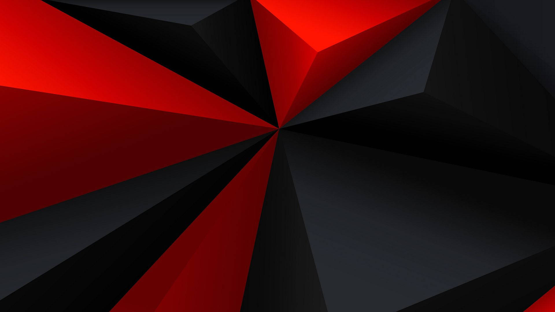 3D Polygon Red and Black Background Wallpaper